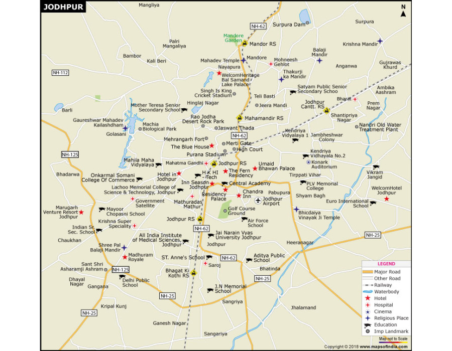Buy Jodhpur City Map online